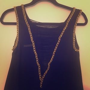 ✨LAST CALL✨ Sexy black and gold sheer tank